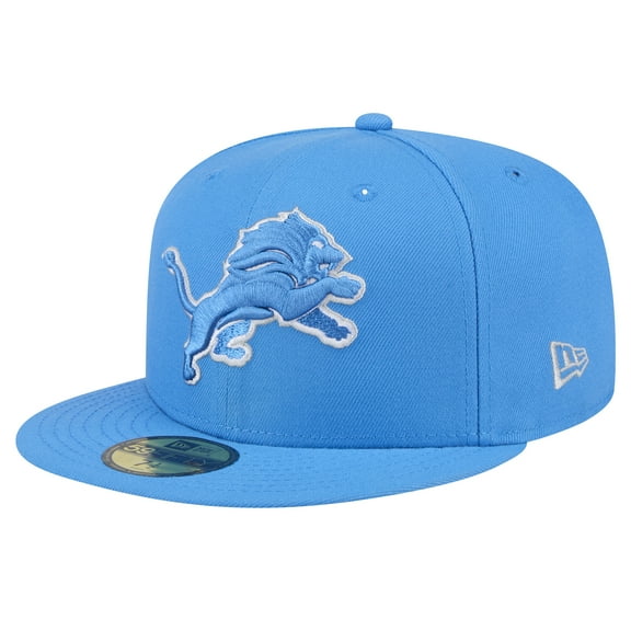 Men's New Era Blue Detroit Lions 59FIFTY Fitted Hat