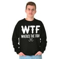 thumbnail image 3 of WTF Where's the Fish Fisherman Funny Men's Crewneck Sweatshirt Brisco Brands S, 3 of 5
