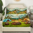 thumbnail image 3 of Erosebridal Camping Sheet Set Full for Teens, Lake House Bedding Sets Full Size, Adventure Decor 4-Piece, 3 of 7