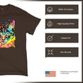 thumbnail image 4 of Tee Hunt Dean Russo Eyes Cat T-Shirt Neon Colorful Cute Kitten Men's Tee, Brown, 5X-Large, 4 of 5