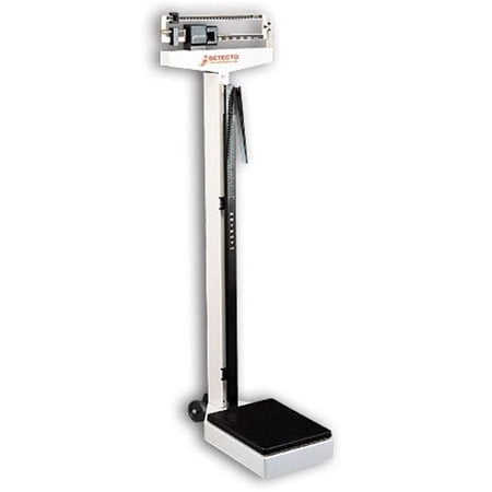 Cardinal Scale-Detecto 338 Platform Eye-Level Physician Scale with Height Rod & Wheels