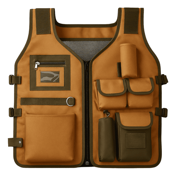 ADROIT Adjustable Nylon Camping Vest | 23.5" x 20" (59.7 cm x 50.8 cm) | Ample Storage with 8 Pockets | Versatile for Hiking, Hunting, Fishing | Durable & Comfortable Wear