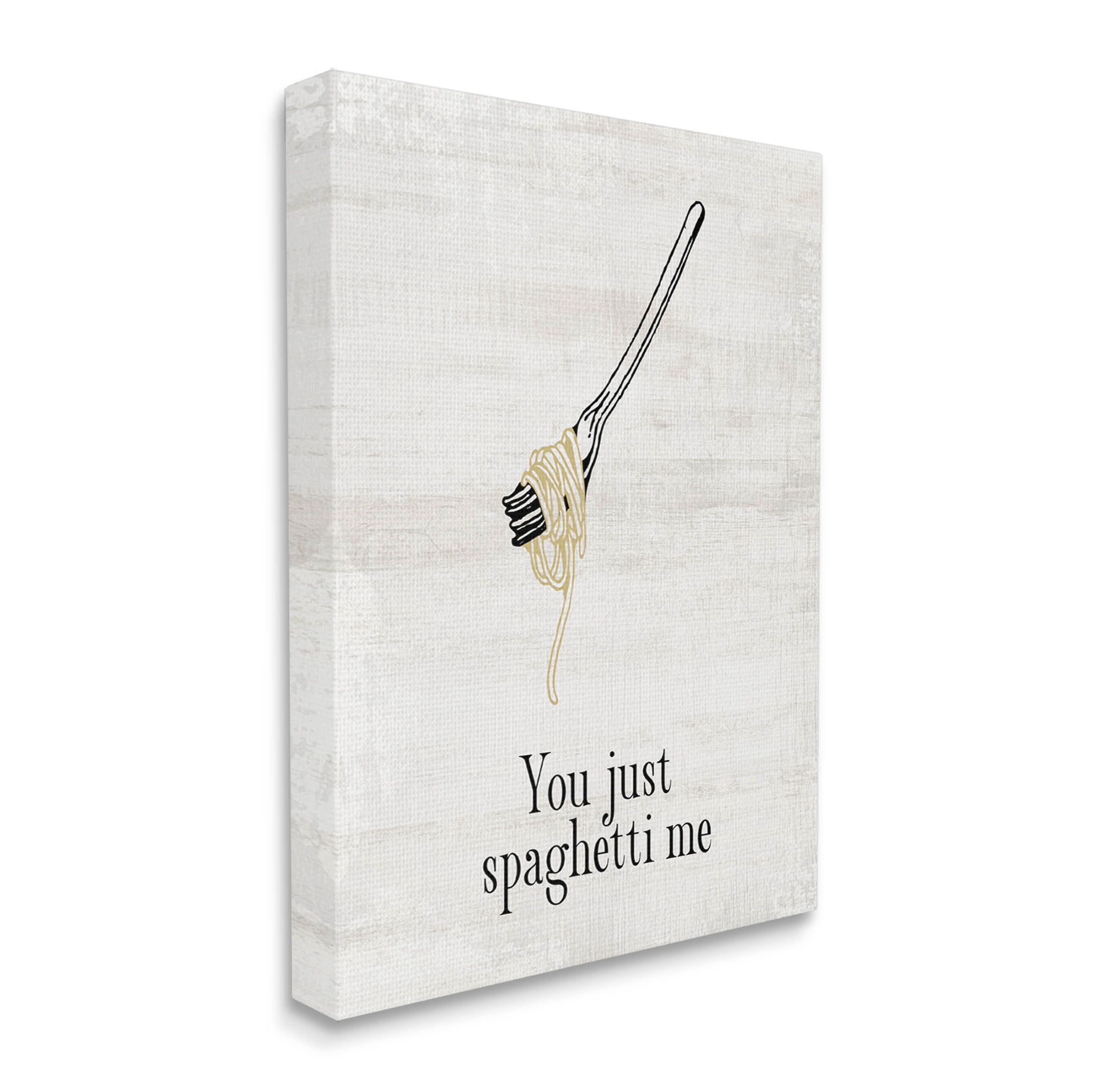 Stupell Industries You Just Spaghetti Me Phrase Graphic Art Gallery Wrapped Canvas Print Wall Art, Design by Lil' Rue