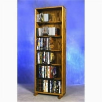 Wood Shed 615-18 Combo Solid Oak 6 Row Dowel CD-DVD Cabinet Tower