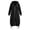 Black, variant on Kelon Women's Longline Zip Up Hoodie Sweatshirts, Oversized Fleece Cardigan Jacket, Casual Drawstring Hem Coat Tops, Comfy Soft Warm Outfits for Fall Winter, Daily, Travel & Lounge, XL