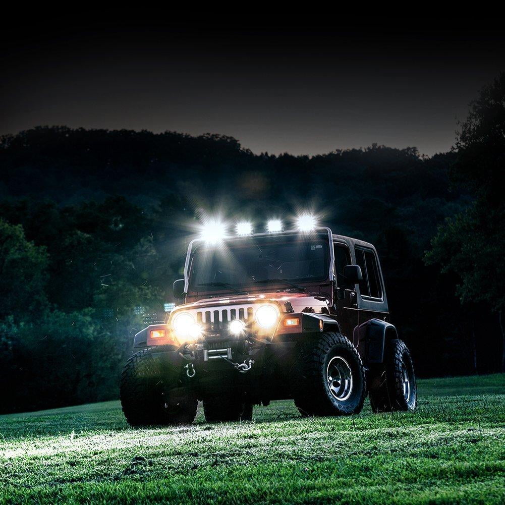 Nilight 5.3 Inch 72W LED Flood Light Bar, Adjustable, IP67 Waterproof, 2 Pieces