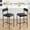 Black, variant on Bar Stools Set of 2, Upholstered Bar Chairs with Back, 25.5 Inches Kitchen Bar Stools with Footrest, Thick Cushion, Counter Height Barstools for Island, Counter Bar, Easy Assembly, Black