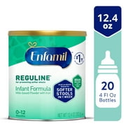 Enfamil Reguline Baby Formula, Milk-Based Infant Nutrition, Dual Prebiotics for Soft, Comfortable Stools within 1 Week of Use, Omega-3 DHA for Immune Support, Powder Can, 12.4 Oz