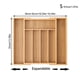 thumbnail image 2 of Organizador de cubiertos, cajón de cocina, extensible, de bambú, para utensilios de cocina, dormitorio y oficina., 2 of 5