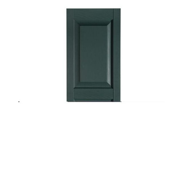 Volets Décoratifs Extérieurs à Panneau Surélevé Premier, Vert Patrimonial - 15 x 59 Po