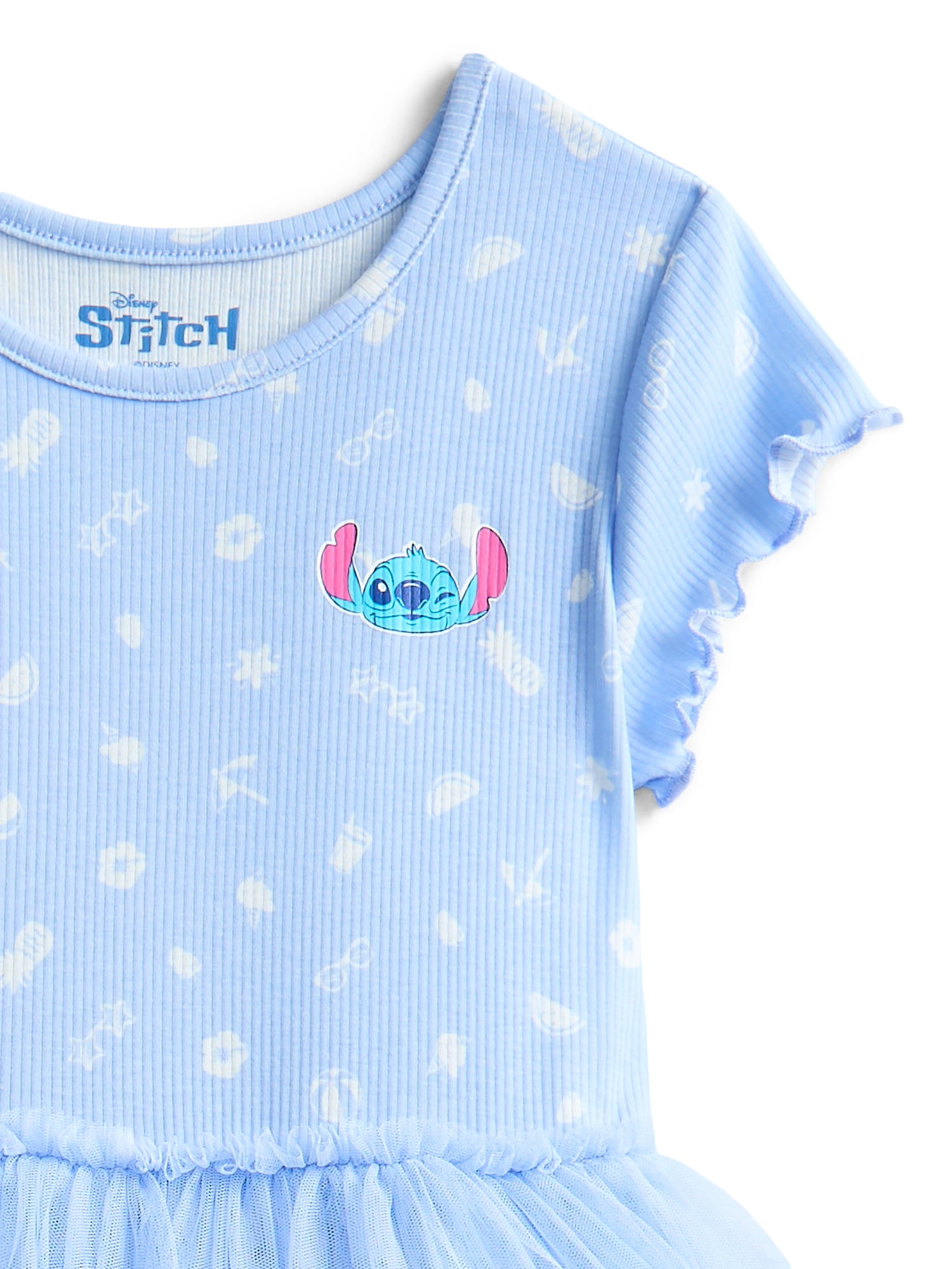 Stitch Girls' Graphic Tutu Dress with Short Sleeves, Sizes 4-12