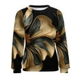 thumbnail image 7 of Abstract Flowers Womens Oversized Sweatshirts Hoodies Crewneck Casual Tops Comfy FallWinter Clothes 2024, 7 of 7