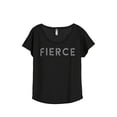 thumbnail image 1 of Fierce | Rejoice Always Women's Fashion Slouchy Dolman T-Shirt Tee Heather Black X-Large, 1 of 3