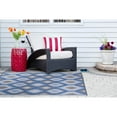 thumbnail image 4 of DII 4x6' Modern Style Plastic Ikat Outdoor Rug in Blue Finish, 4 of 6