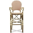 thumbnail image 3 of Bowery Hill 30" Wicker Bar Stool in Red and Beige, 3 of 8