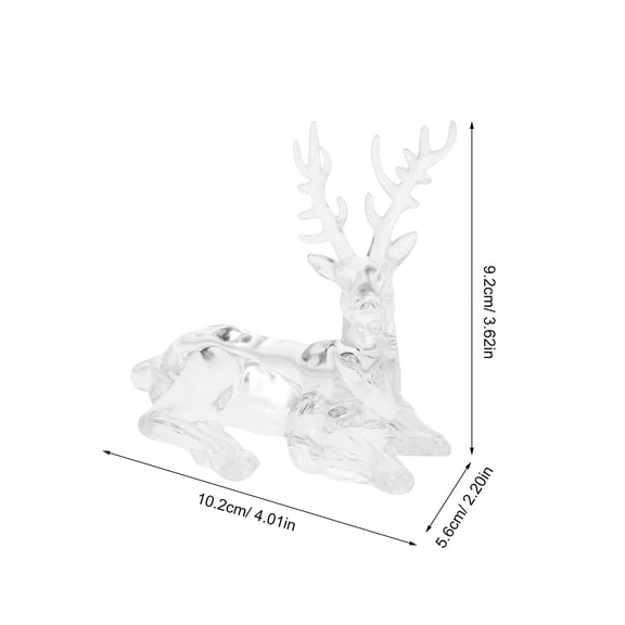 WEUVEB Decorative Reindeer Elk Design Acrylic Christmas Holiday Decor Lifelike Festive Atmosphere Ornament 1 Piece