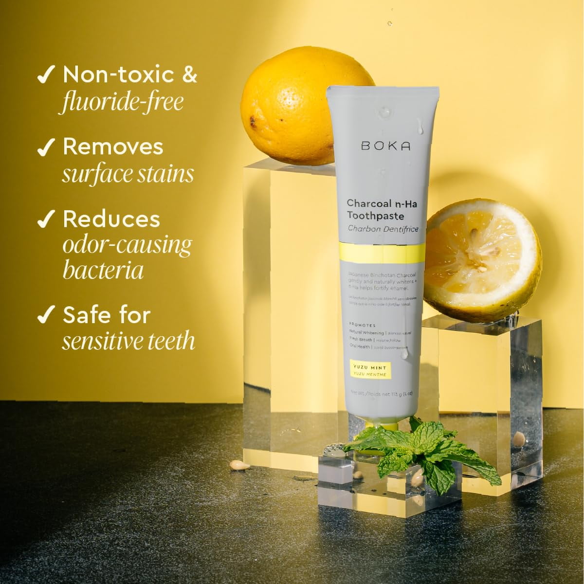 Amazon.com: Boka Charcoal Fluoride Free Toothpaste Nano