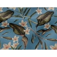 thumbnail image 4 of oneOone Viscose Jersey Grayish Blue Fabric Floral & Leaves Tropical Sewing Craft Projects Fabric Prints By Yard 60 Inch Wide, 4 of 5