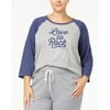 Tommy Hilfiger Plus Women's Graphic Baseball Pajama Top, 2X