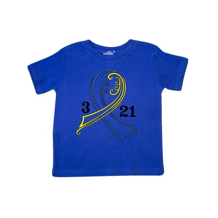 

Inktastic Down Syndrome Ribbon 3 21 Gift Toddler Boy or Toddler Girl T-Shirt