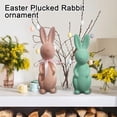 thumbnail image 4 of Easter Flocked Bunny Ornaments, Set of 3 (Pink, Mint Green, White) with Satin Bows, Spring Tabletop Decor & Easter Gift, 4 of 4