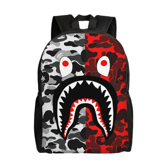 Shark Camo Kids Backpacks School Bag Bookbag Casual Daypack Backpacks For Travel