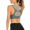 thumbnail image 7 of Women's Racerback Sport Bras Workout Sports Bra High Impact Support Wirefree Mesh Racerback Top Yoga Bras, 7 of 7