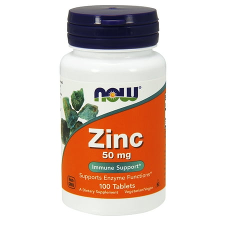 NOW Supplements, Zinc 50 mg, 100 Tablets (Best Zinc Supplement For Increasing Testosterone)