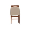 thumbnail image 3 of Stakmore Urn-Back Solid Wood and Cream Upholstered Folding Chair, Set of 2, Cherry Finish, 3 of 8