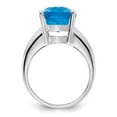 thumbnail image 2 of 14K White Gold Ring Band Gemstone Swiss Blue Topaz Oval, Size 5, 2 of 4