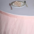 thumbnail image 4 of BalsaCircle 21 feet Tutu Multi Layers Tulle Table Skirt Linens Blush, 4 of 8