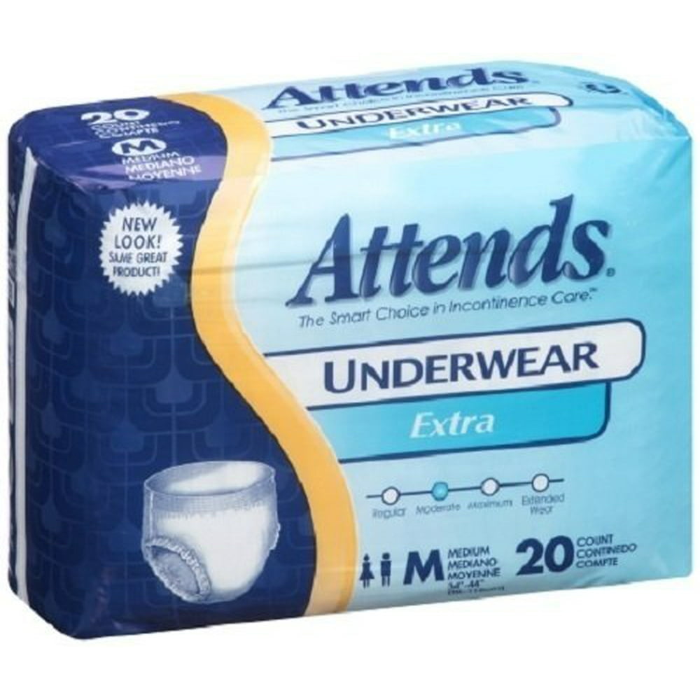 Attends Incontinence Underwear, Heavy Absorbency, Medium, 20 Count ...