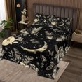 thumbnail image 2 of Erosebridal Gold Butterfly Coverlet Set Twin, Moon Print Bedding Set, Black, 2pcs, 2 of 5