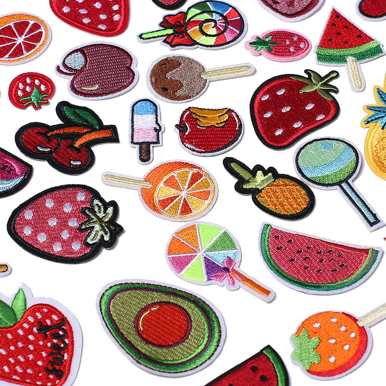 J.CARP Fruit Embroidered Iron on Patch for Clothes, Iron-On Patches / Sew-On Appliques Patches for Clothing, Jackets, Backpacks, Caps, Jeans