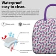 thumbnail image 3 of Lunch Bag Lunch Box for Women Reusable Insulated Lunch Bags,Water-Resistant Concept Pink and Ultraviolet Pineapple Cooler Lunch Tote Bag, Large Capacity for Work Travel Picnic, 3 of 6