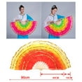 thumbnail image 3 of Hot Sell Gradient Color Long Imitation Belly Dancing Fan Long Silk Fans Silk Fans Rayon Silk Fans 4, 3 of 8