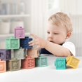 thumbnail image 1 of Hands Craft Acrylic Soft Building Blocks Baby Stacking Toy Textured Numbers or Animals Stackable Stacker Toy Early Developmental, 1 of 5