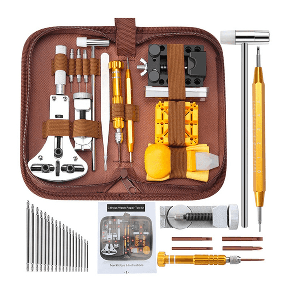 Watch Repair Kit Watch Repair Kit Strap Remover Bottom Opener Repair Watch Fixing and Adjusting Tools (149 Pcs)