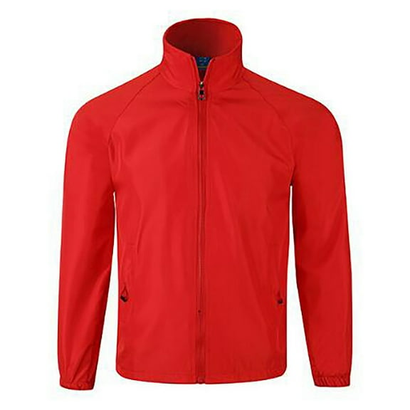 Men Coats Casual Slim Solid Color Pocket Jacket Stand Collar Long Sleeve Zipper Fly Jacket Coat Casual Overcoat