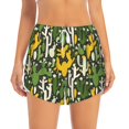 thumbnail image 2 of Yiaed Cactus 4 Print Women's Running Shorts with Liner 3 Zipper Pockets Elastic Workout Athletic Gym Yoga Shorts-Medium, 2 of 7