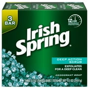 Irish Spring Bar Soap for Men, Original Clean Mens Bar Soap, 4 Pack, 3.7 Oz  Soap Bars