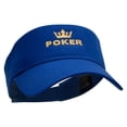 thumbnail image 5 of Poker King Embroidered Cotton Twill Sun Visor - Royal OSFM, 5 of 5