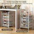 thumbnail image 3 of Rolling Makeup Cart Organizer with 4 Drawers, Floor Skincare Organizers with Wheels, Cosmetics Display Cases, Storage Cabinet for Skin Care Perfume Nail Polish, White (Patent Pending), 3 of 8