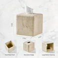 thumbnail image 2 of Natural Travertine Textures Tissue Box Cover Square for Home Decor,Resin Heavy Tissue Box Holder for Bathroom Countertop,Tabletop,Bedside Table,Office (Handmade of Resin), 2 of 9
