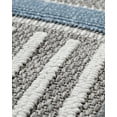 thumbnail image 2 of Hanumangarh Blue Geometric Polyp Area Rugs for Living Room Jacquard Textured Modern Rugs Soft Geometric Rug for Bedroom Washable Rug Non-Slip Bohemian Carpet Perfect for Dining Room Office Beige, 2 of 5