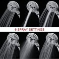 thumbnail image 2 of Pommeau de Douche avec Douchette Flexible 6 Types de Jets avec Fonction Pause, 2 of 5