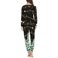 thumbnail image 3 of Renewold Casual Pajama Tops Size 3XL Music Note Xmas Trees Sleepwear Clothing for Women Christmas Personalized Long-Sleeve Pullover Tracksuit and Elastic Waist Long Pants Set of 2, 3 of 5