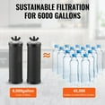 thumbnail image 5 of VEVOR Water Filters Replacement, Purification Elements, Activated Carbon Replacement Filters, Easy to Replace Water Filter, Gravity Water Filter System, Compatible with Most Brands, Pack of 2, Black, 5 of 9