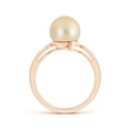 thumbnail image 2 of ANGARA Solitaire Golden South Sea Cultured Pearl Bypass Ring in 14K Rose Gold for Women | June Birthstone, Birthday, Anniversary, Jewelry Gift for Women | Pearl Ring, 2 of 8