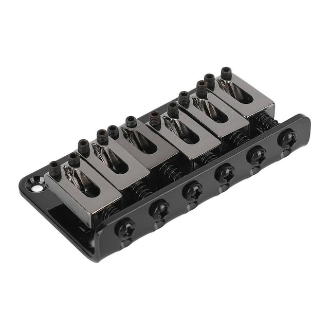 6 String Guitar Bridge Zinc Alloy Fixed Tailpiece Bridge Electric Guitar Saddle Bridge Electric Guitar Replacement Part